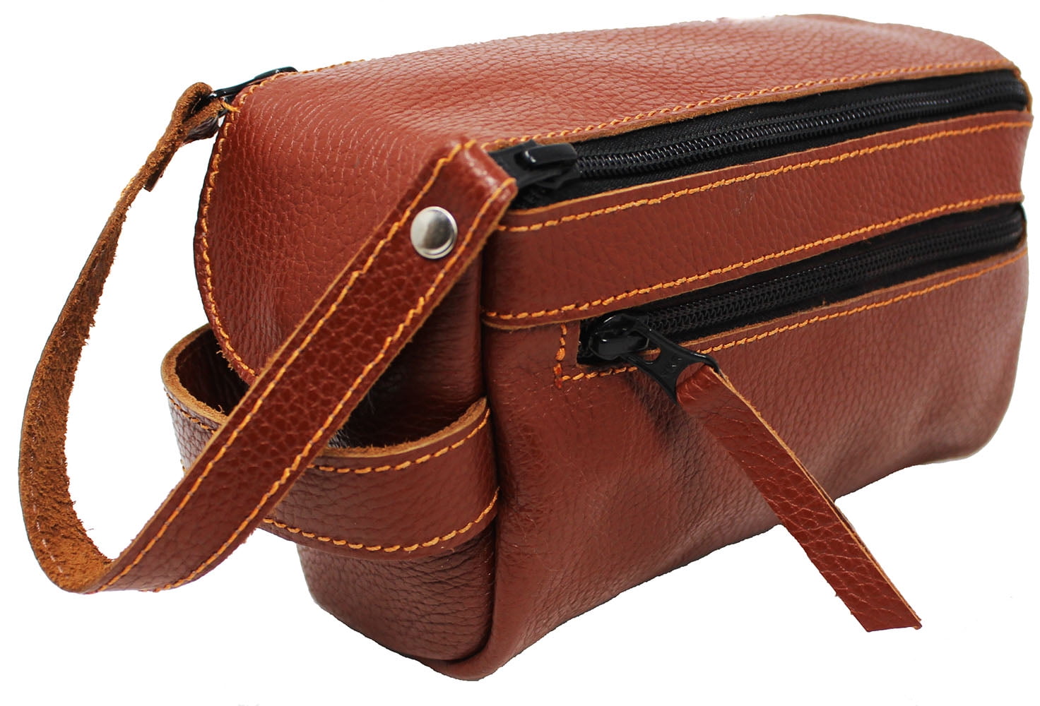 Leather Men Women Travel Toiletry Organizer Shaving Dopp Kit Bag Purse 18AA08TN