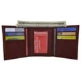 thumbnail image 1 of Leather Mens Trifold Wallet Zipper Money Compartment 55 CF, 1 of 46