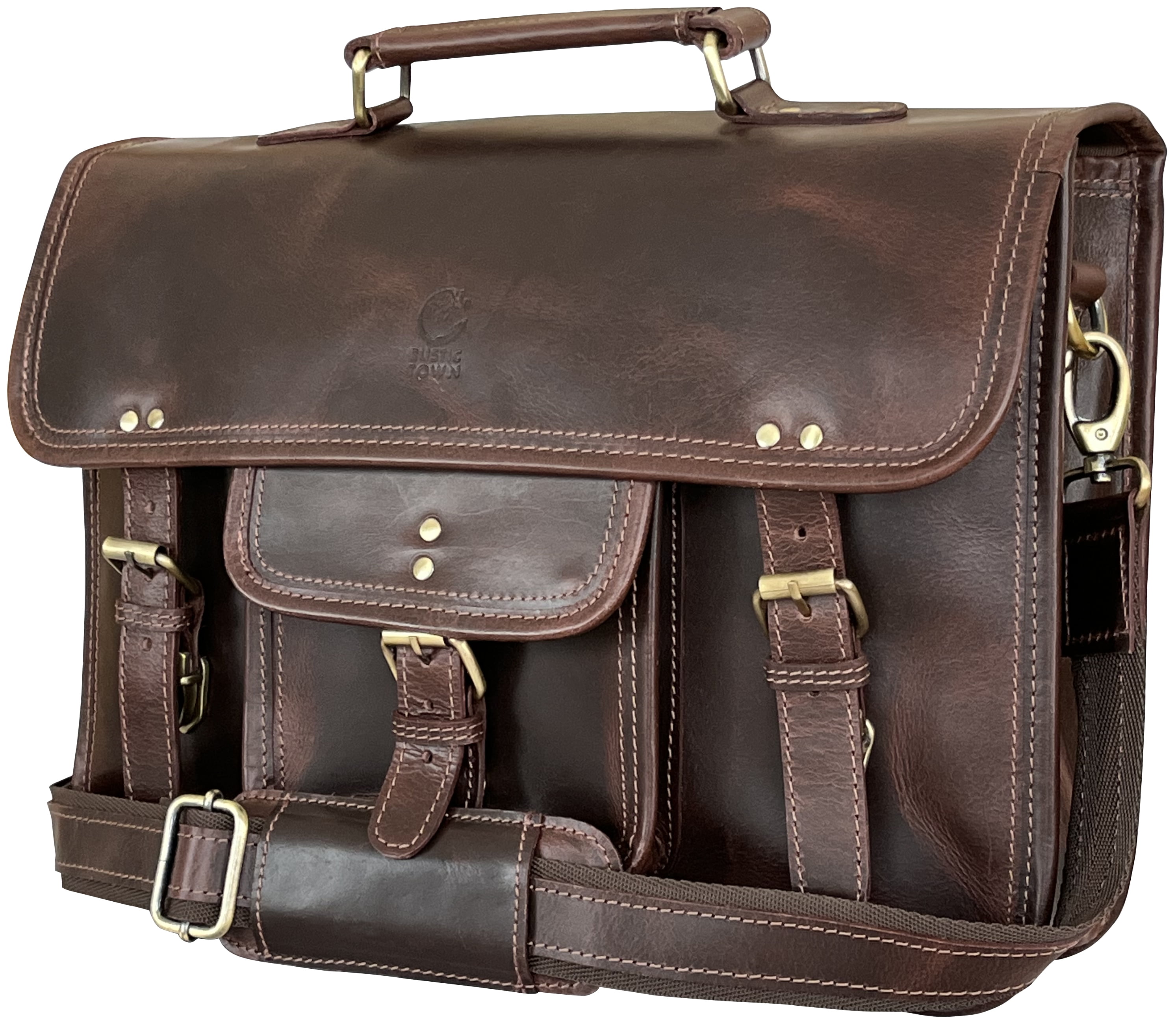 Leather Messenger Bag for Men Briefcase Laptop Satchel Office Crossbody Travel Bag by Rustic Town 16 inch Mulberry Walmart Business Supplies