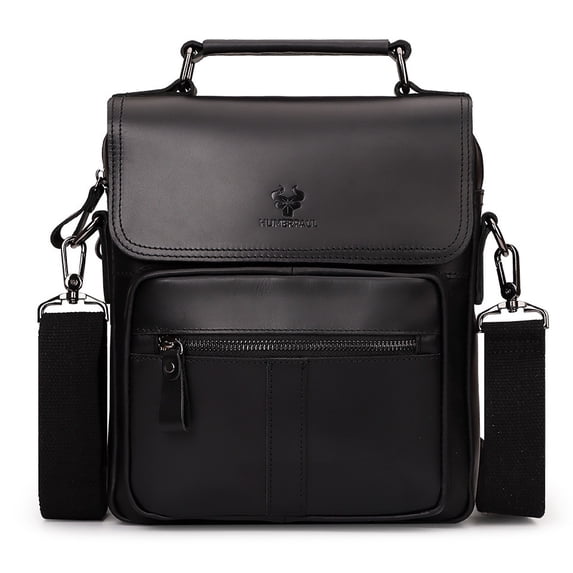Leather Messenger Bag for Men, Shoulder Crossbody Bag with Adjustable Straps for Work Business