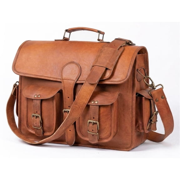 Leather Messenger Bag for Men/Women, Laptop/Office/Work/Travel, Handmade Leather Shoulder Bag For Multiple uses