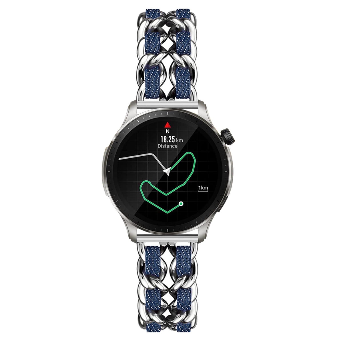 Leather Metal Band Compatible With Amazfit GTR 4/Gtr Pro/Gtr