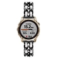 thumbnail image 1 of Leather Metal Band Compatible With Garmin Descent Mk2S Band, Stainless Steel Metal Cowboy Chain Style Replacement for Band Garmin Descent Mk2S, 1 of 7
