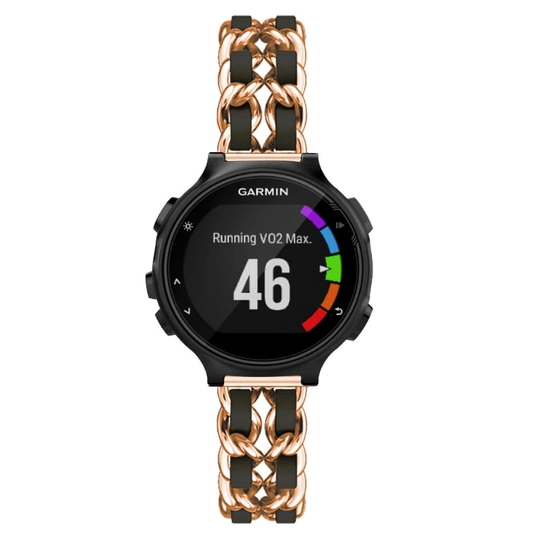 Stainless Steel Garmin Watch 620 Leather Metal Band Compatible - Main Image