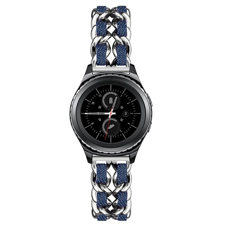 Leather Metal Band Compatible With Samsung Gear Sport/Gear S2