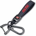 thumbnail image 1 of Leather Metal Car Key Chain Keyring Accessories Compatible with Chevy Camaro SS Cars Accessories, 1 of 5