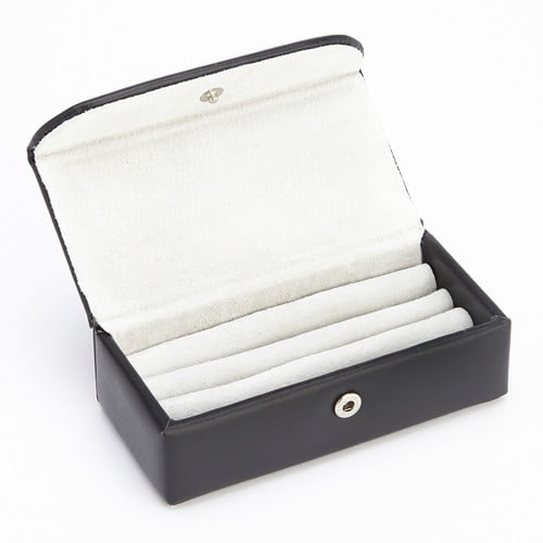 Royce Leather Men's Mini Cuff link Box Black