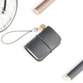 thumbnail image 1 of Leather Miniature Notebook, Pocket Sized Cowhide Journal, Handmade Genuine Leather with Ultra Compact Design, for Travel Sketching Diary, 6X3Cm, Creative Gift Idea, Black, 1 of 9