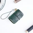 thumbnail image 1 of Leather Miniature Notebook, Pocket Sized Cowhide Journal, Handmade Genuine Leather with Ultra Compact Design, for Travel Sketching Diary, 6X3Cm, Creative Gift Idea, Dark Green, 1 of 9