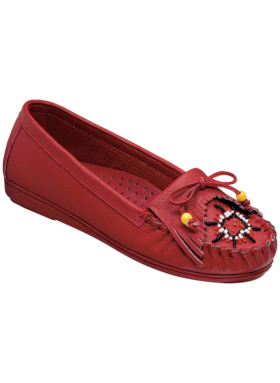 Leather Moccasins Beaded Leather Moccasins for Women Walmart