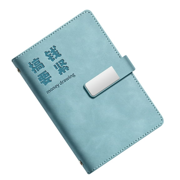 Leather Money Saving Planner 6 Rings Binder 45 Budget Pages Refillable Organiser Notebook for All