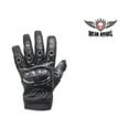 thumbnail image 1 of Leather Motorcycle Gloves with Mesh - Large, 1 of 1