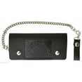 thumbnail image 1 of Leather Motorcycle Trucker Biker Chain Wallet With Inside Zipper Black Eagle!!!, 1 of 9