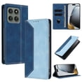 thumbnail image 1 of Leather For Motorola Edge 60 Pro 6.7-inch Case , RFID Blocking,Flip Color blocking Wallet Leather Case With Card Holder Magnetic Closure Shockproof Kickstand Protective Phone Cases Cover,Light Blue, 1 of 9