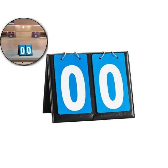 Leather Mounted Flip Scoreboard, Waterproof Sports Tally Board, Portable Competition Scoring Display for Outdoor Games Use
