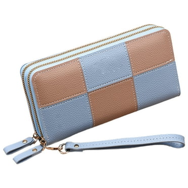 Leather Multi Credit Card Large Capacity Zip Around Clutch Travel Purse Wristlet-type:style5;
