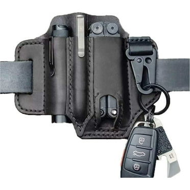 Key Unity Leather Multitool Sheath with 3 Pouch, EDC Pocket Organizer ...