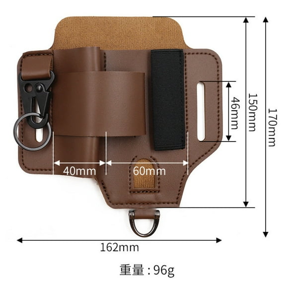 Leather Multitool Sheath,EDC Belt Organizer for Work and Daily Use,Leatherman Sheath,EDC Pocket Organizer for Flashlight and Multitool,Gifts for Men,Leather Sheath for Multitool