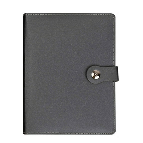 6 Rings Leather Notebook 160 Pages Wide Ruled Refillable 6 Rings Binder Covers