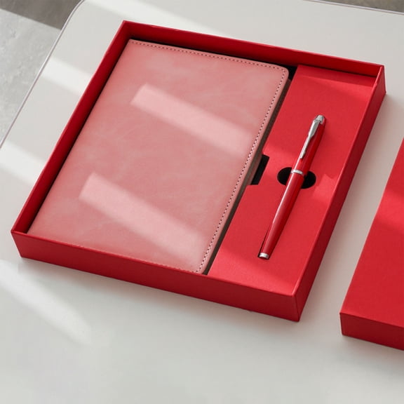 Leather Notebook Gift Set - A5 Hardcover Journal with Pen, Gift Box, #K
