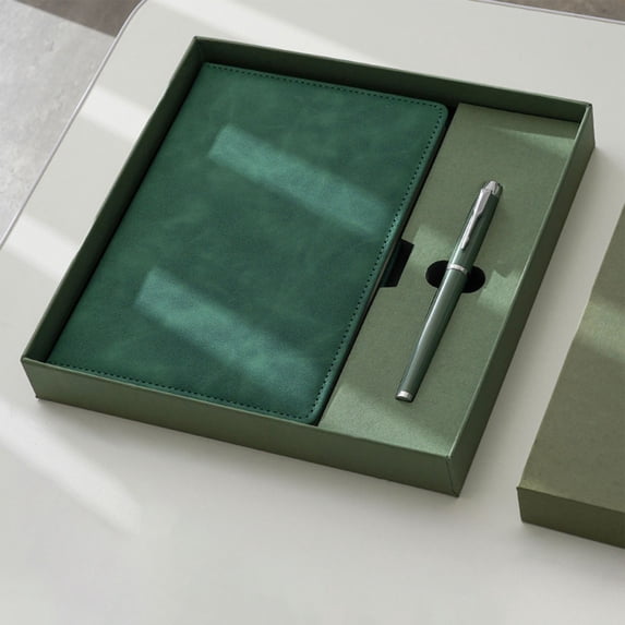 Leather Notebook Gift Set - A5 Hardcover Journal with Pen, Gift Box, #N