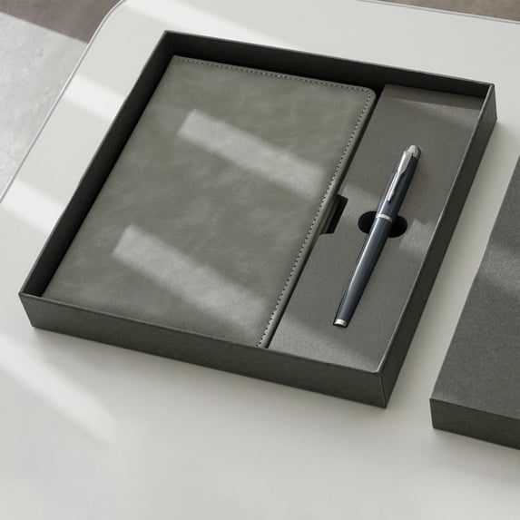 Leather Notebook Gift Set - A5 Hardcover Journal with Pen