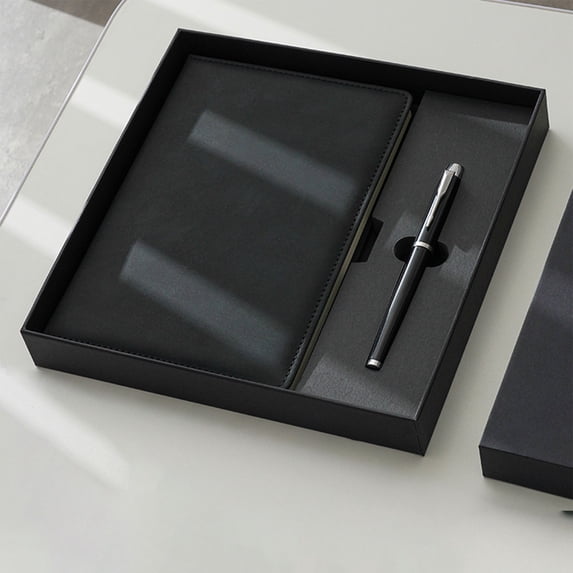 Leather Notebook Gift Set - A5 Hardcover Journal with Pen