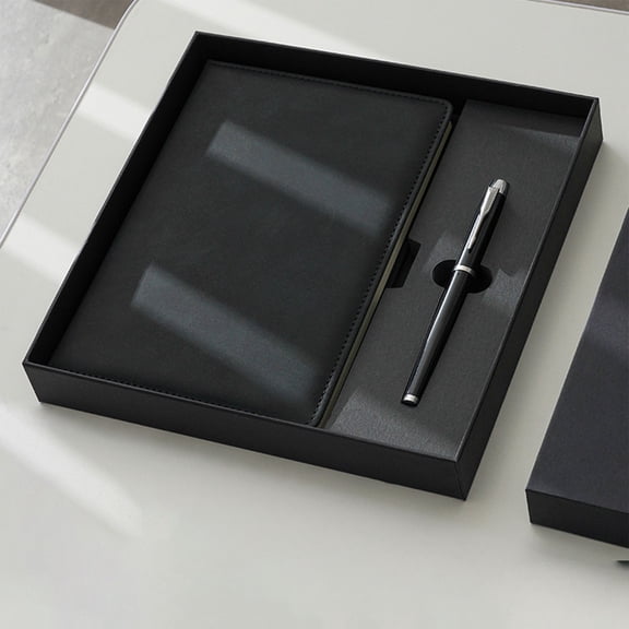 Leather Notebook Gift Set - A5 Hardcover Journal with Pen