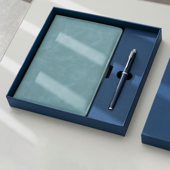Leather Notebook Gift Set - A5 Hardcover Journal with Pen