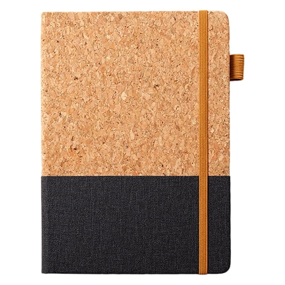 Leather Notebook, Hardcover Cover College Ruled Notebooks, Wirebound Memo Diary Notebook Planner, 5.7 X 8.5 Inch, 1 Pack(Black)