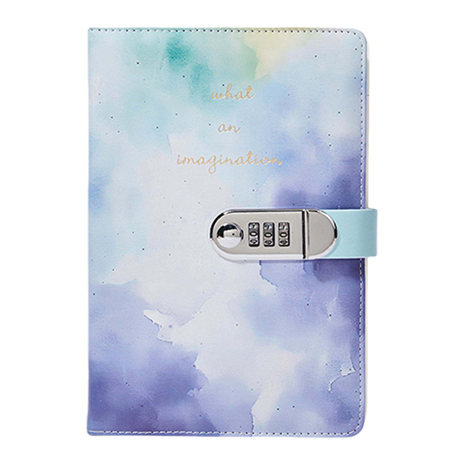Leather Notebook Travel Journal with Combination Lock for Journaling 145x215mm Password Lined Diary with Pen Holder