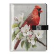 thumbnail image 1 of Leather Notebook with Pen Holder Writing Notepad Includes 100 Pages Lined Journal Beautiful Red Bird, 1 of 6