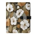 thumbnail image 1 of Leather Notebook with Pen Holder Writing Notepad Includes 100 Pages Lined Journal Camouflage White Flowers, 1 of 6