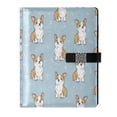 thumbnail image 1 of Leather Notebook with Pen Holder Writing Notepad Includes 100 Pages Lined Journal Cute Little Dog Pattern, 1 of 6