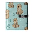 thumbnail image 1 of Leather Notebook with Pen Holder Writing Notepad Includes 100 Pages Lined Journal Cute Otter Pattern, 1 of 6
