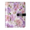 thumbnail image 1 of Leather Notebook with Pen Holder Writing Notepad Includes 100 Pages Lined Journal Lavender and Pink Flowers, 1 of 6