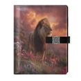 thumbnail image 1 of Leather Notebook with Pen Holder Writing Notepad Includes 100 Pages Lined Journal Majestic Powerful Lion, 1 of 6