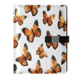thumbnail image 1 of Leather Notebook with Pen Holder Writing Notepad Includes 100 Pages Lined Journal Orange-black Butterfly, 1 of 6