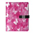 thumbnail image 1 of Leather Notebook with Pen Holder Writing Notepad Includes 100 Pages Lined Journal Pink Tie-dye with Butterflies, 1 of 6