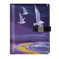 thumbnail image 1 of Leather Notebook with Pen Holder Writing Notepad Includes 100 Pages Lined Journal Seagulls and The Beach, 1 of 6