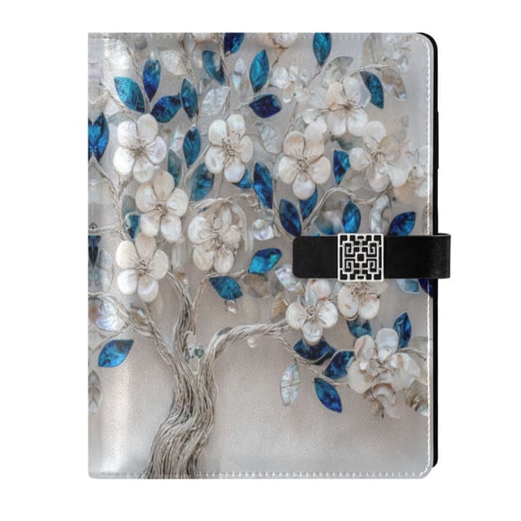 Leather Notebook with Pen Holder Writing Notepad Includes 100 Pages Lined Journal Stunning Tree