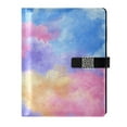 thumbnail image 1 of Leather Notebook with Pen Holder Writing Notepad Includes 100 Pages Lined Journal Tie-dye Clouds Pattern, 1 of 6