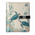 thumbnail image 1 of Leather Notebook with Pen Holder Writing Notepad Includes 100 Pages Lined Journal Underwater Scene Featuring, 1 of 6