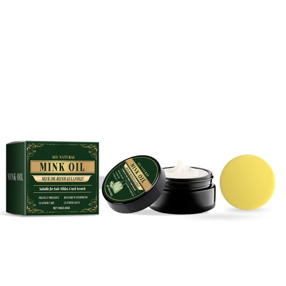 Leather Nourishing Polish Mink Oil Leather Maintenance Oil Leather Sofa Shoes Bag Care Waterproof Shoes Ointment