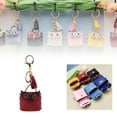thumbnail image 1 of Leather Owl Purse Keychain Cute Cartoon Keyring Pendant for Women Car Bag Charm Clip Accessories Unique Idea, 1 of 7
