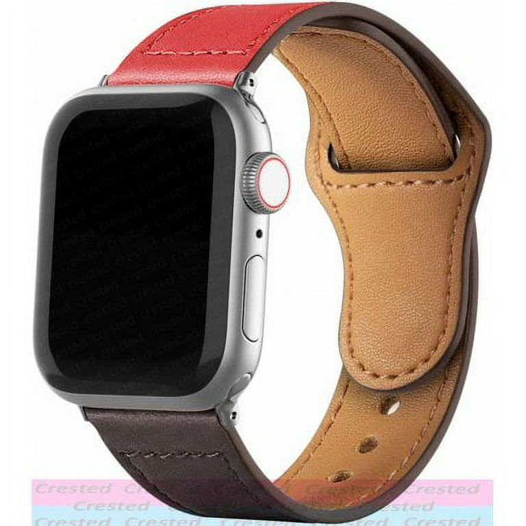 Leather PU Paragraph for Apple Watch Bands Series 8 7 SE Ultra