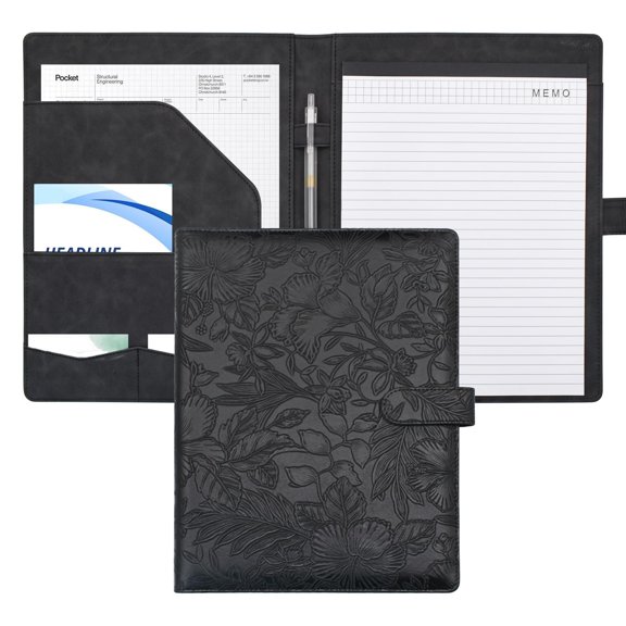 Leather Padfolio Portfolio Binder Writing Notepad Planner Organizer
