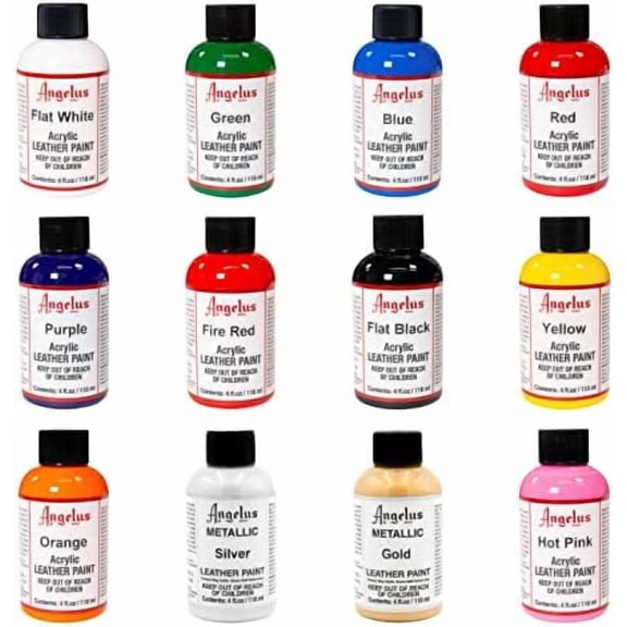 Leather Paint Set Of 12 4 oz$$