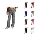 thumbnail image 1 of Leather Pants for Women 2026 Trendy Elastic High Waist Wide Straight Leg Casual Loose Leather Pants Slacks with Pockets, 1 of 8