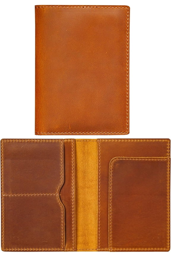 Leather Passport Holder, Handmade Passport Cover with Card and Ticket Slot - Genuine Leather, Elegant Design, Easy Access - Passport Case, Passport Wallet, Passport Holder